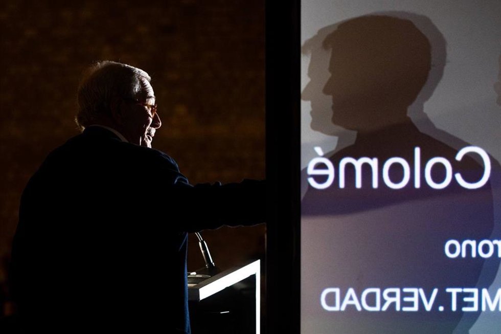 El exalcalde de Barcelona Xavier Trias durante el acto de presentación de la fundación Emet-Verdad