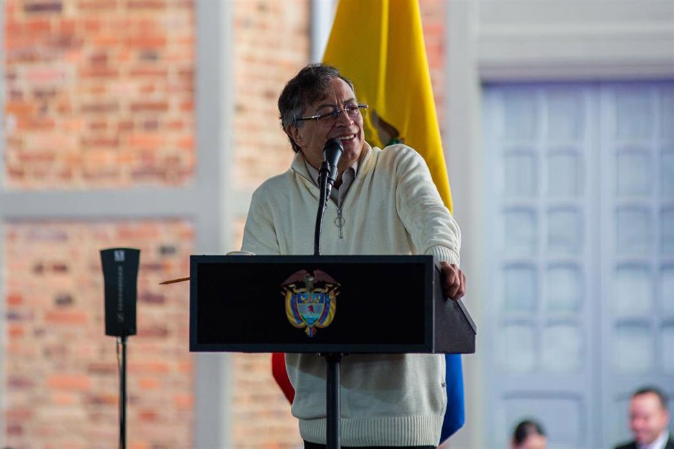 El presidente de Colombia, Gustavo Petro, en un acto en Bogotá 