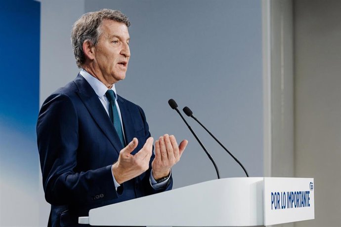 El presidente del Partido Popular, Alberto Núñez Feijóo.