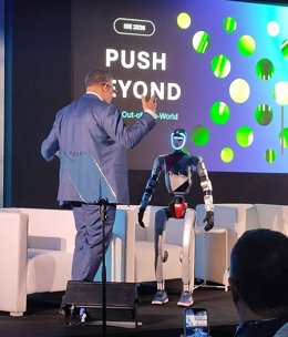 El director general de Integrated Systems Europe (ISE), Mike Blackman, en la rueda de prensa inaugural del ISE 2026.