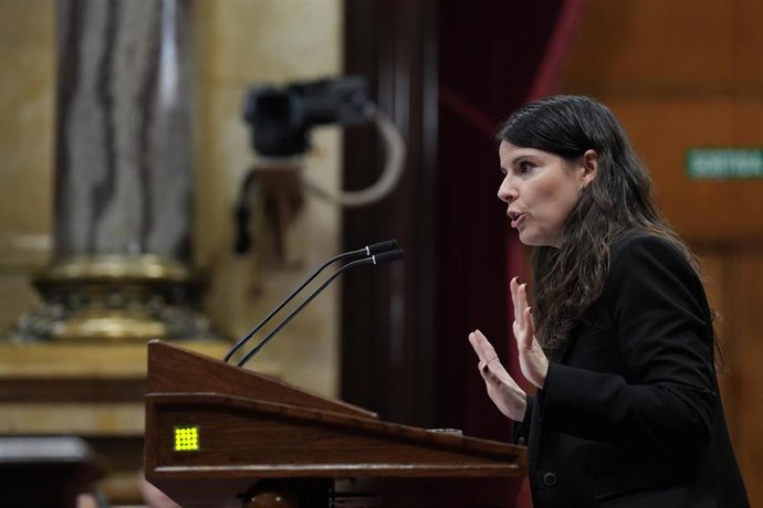 Archivo - La presidenta de Junts en el Parlament, Mònica Sales