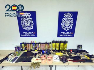 Material intervingut per la Policia Nacional en el marc de l'operació