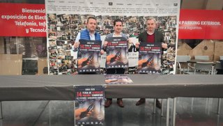 De izda a dcha, Eduardo Madurga, Félix Sanz y Víctor Mateo presentan la XIV Feria de Vehículos de Soria.