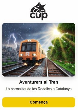 Previsualització del joc sobre Rodalies presentat per la CUP