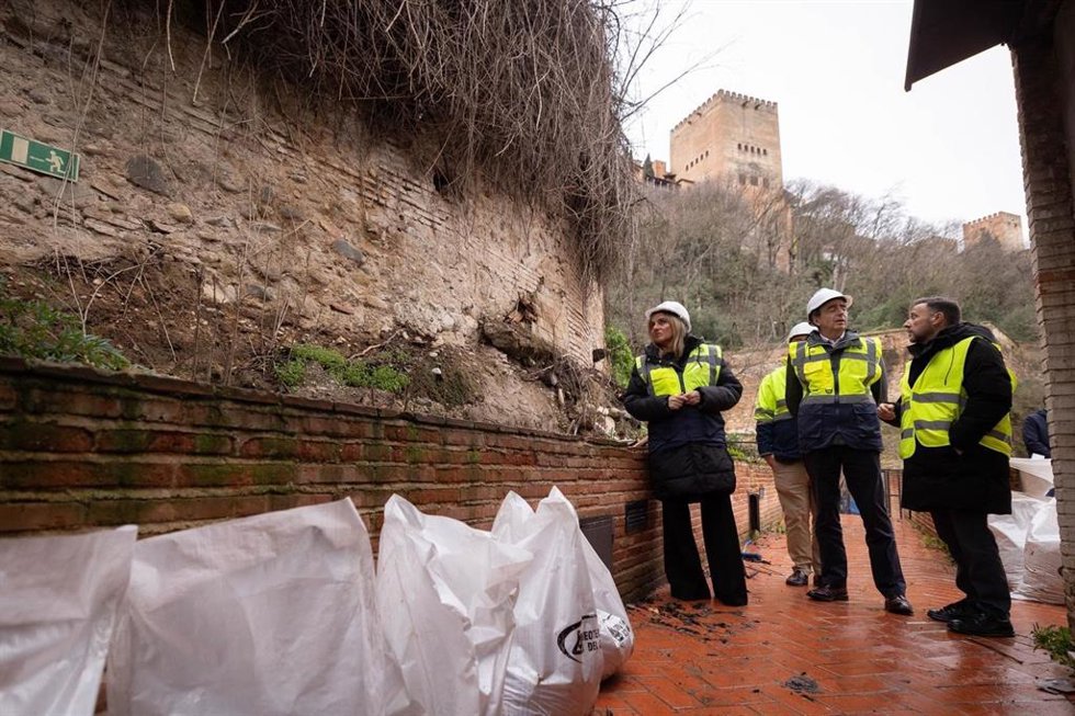 Visita a la zona afectada en el entorno del Rey Chico.