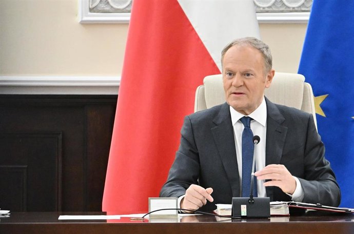 El primer ministro polaco, Donald Tusk, en un encuentro del consejo de gobierno en Varsovia. 