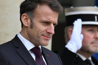 El presidente francés, Emmanuel Macron, en un acto en el Eliseo. 