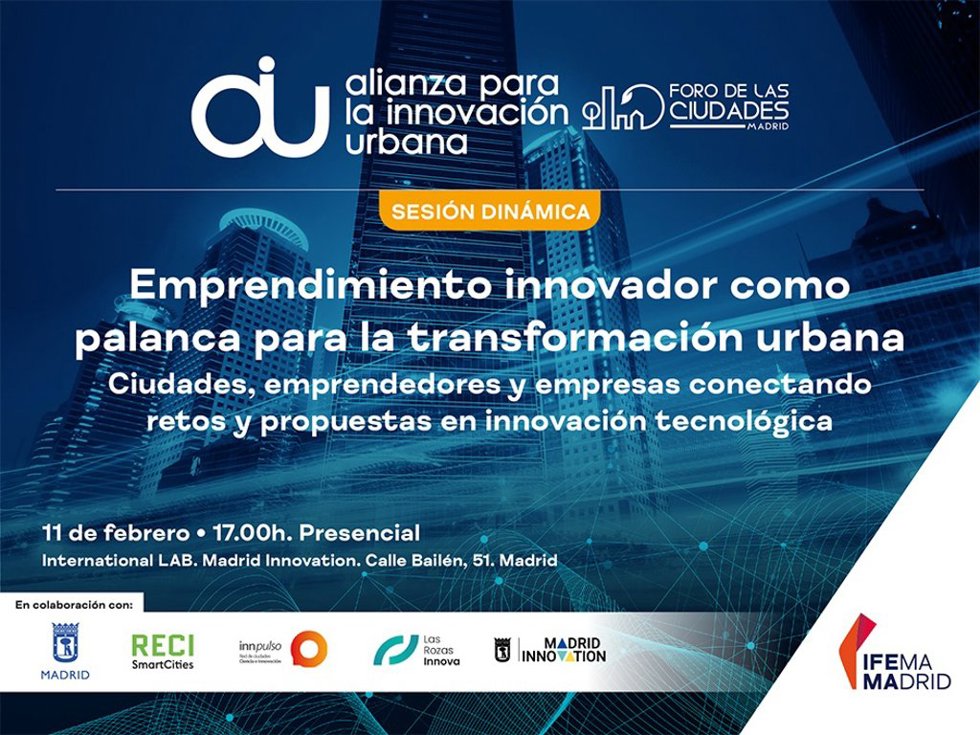 La Alianza para la Innovación Urbana reunirá ciudades y emprendedores para dialogar sobre el futuro del urban tech.