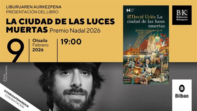 Cartel de la presentación del último libro de David Uclés