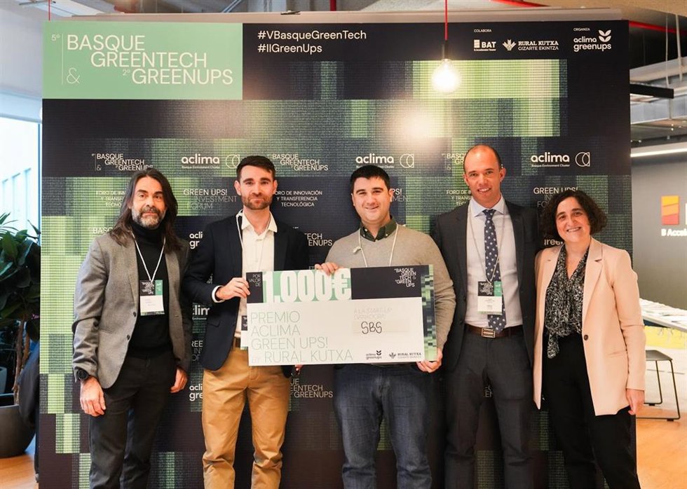SBS recibe el premio Aclima Green Ups! by Rural Kutxa en el V Basque Greentech & II Green Ups!