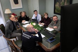 Centro de Coordinación Operativa Municipal (CECOPAL) bajo la dirección de la alcaldesa de Granada, Marifrán Carazo.