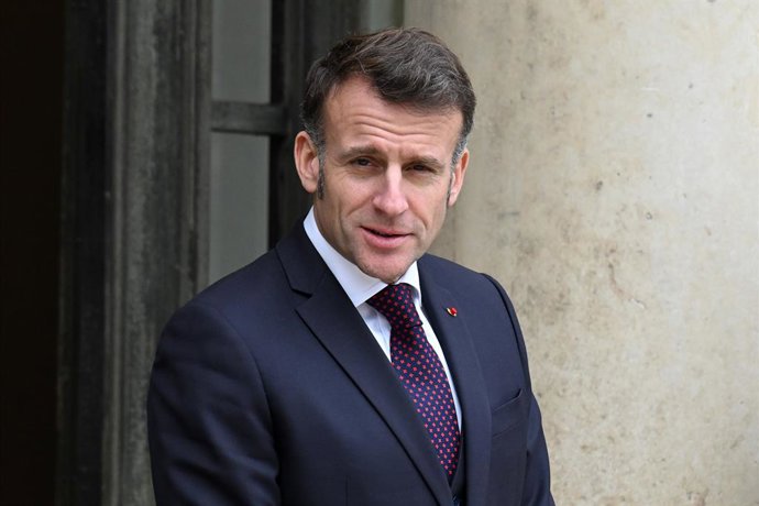 29 de janeiro de 2026: O presidente da França, Emmanuel Macron, recebe Robert Fico no Palácio do Eliseu, em Paris, em 29 de janeiro de 2026.