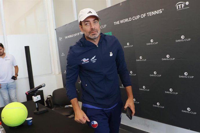 Futbol, Conferencia de prensa de capitanes de la serie entre Chile y Serbia por Copa Davis Fecha 1, Copa Davis 2026 Se realiza la conferencia de prensa de capitanes de la serie entre Chile y Serbia por Copa Davis en el estadio nacional de Santiago,
