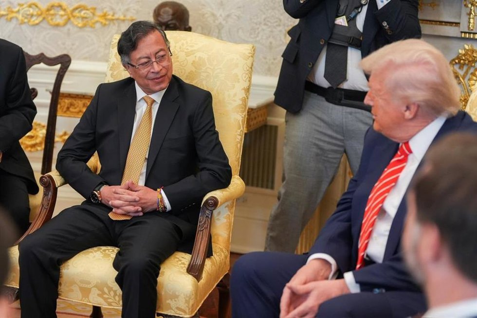 Los presidentes de Colombia y Estados Unidos, Gustavo Petro y Donald Trump respectivamente