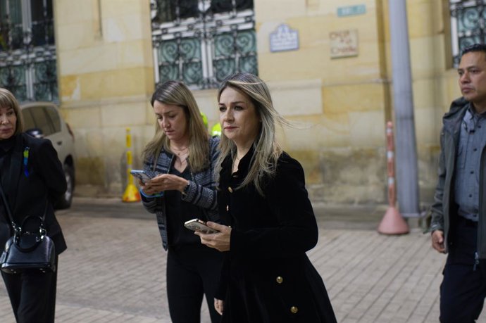 Archivo - August 11, 2025, Bogota, Cundinamarca, Colombia: Presidential Candidate Vicky Davila is seen as the Colombian congress holds a funeral chamber that will last 3 days. Uribe Turbay who was victim of an assasination attempt on june 7 died in the ea