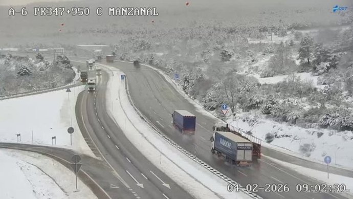 Imagen facilitada por la DGT en Manzanal