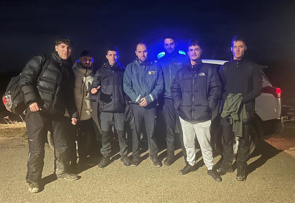 Foto tras el rescate.