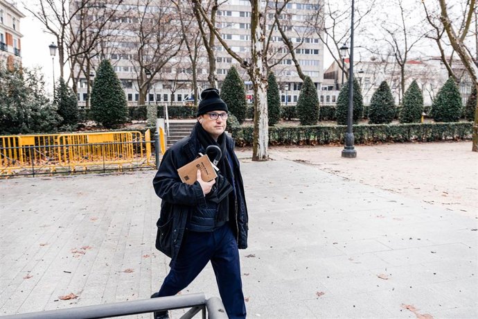 El exjefe de gabinete de la exministra Reyes Maroto, Juan Ignacio Díaz Bidart, a su llegada a la Audiencia Nacional, a 4 de febrero de 2026, en Madrid (España). 