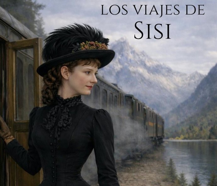 Cartel de la conferencia sobre la emperatriz Sisi en el Huerto del Cura de Elche