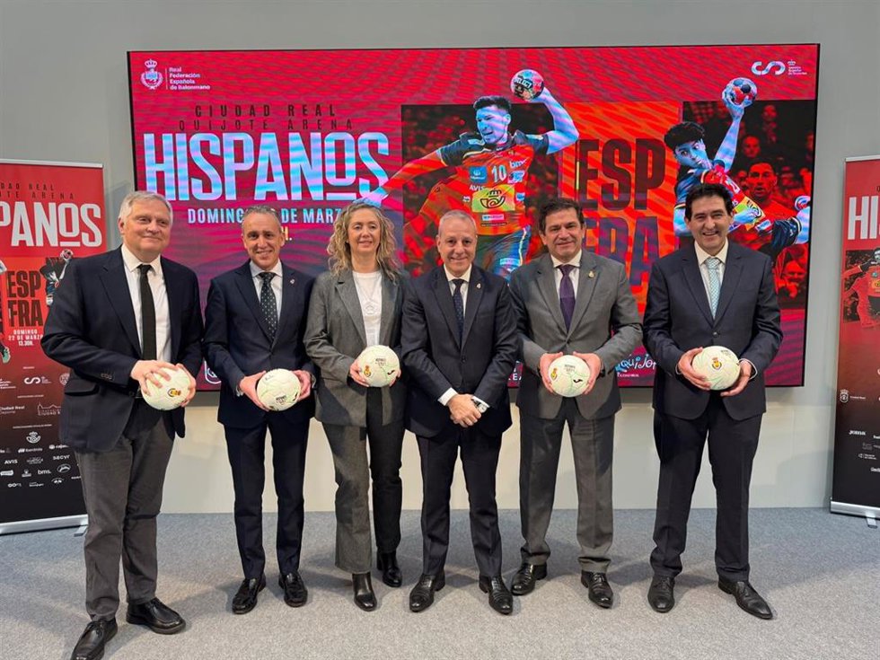 Presentación del partido de balonmano entre España y Francia.