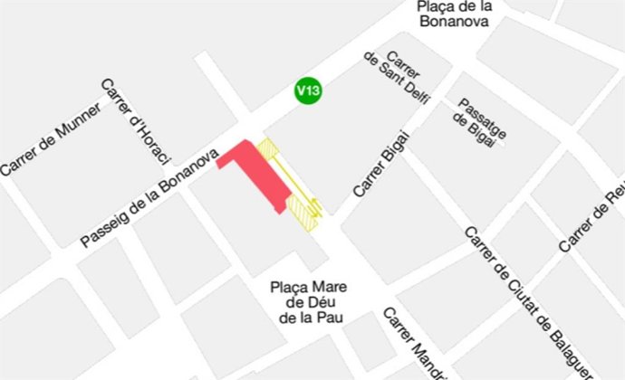 Archivo - Plano de la zona afectada por las obras.