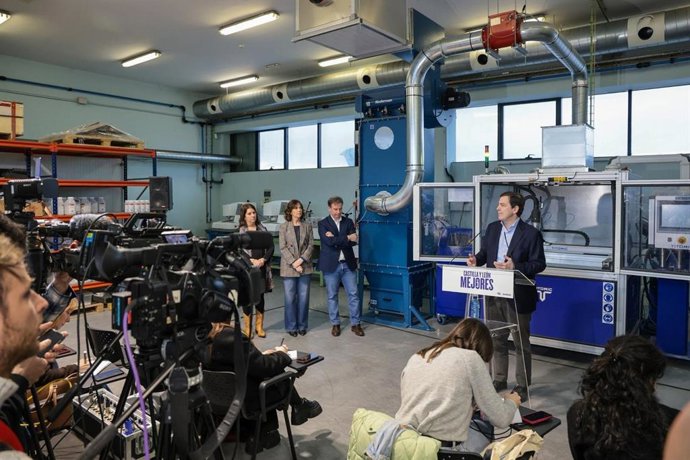 Mañueco, durante su intervención.