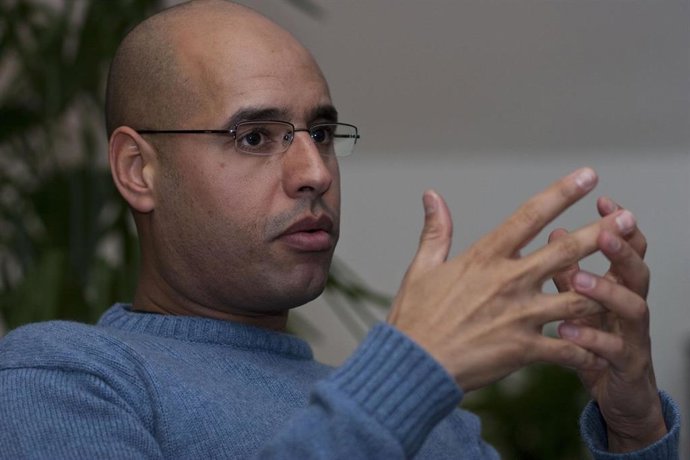 Archivo - Fotografía de archivo de Saif al Islam, hijo mayor del fallecido líder libio Muamar Gadafi