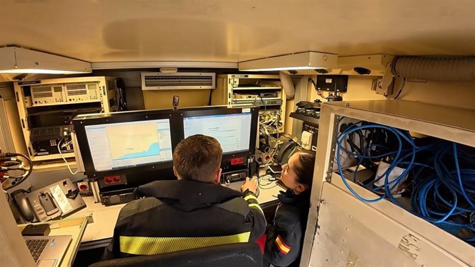 Efectivos de la Unidad Militar de Emergencias (UME) desplegados por el paso de la borrasca 'Leonardo' en Andalucía.