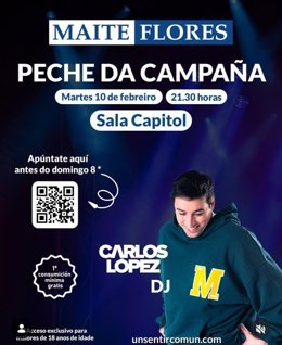 La candidata a rectora de la USC Maite Flores cerrará su campaña en la Capitol con una fiesta con una consumición gratis