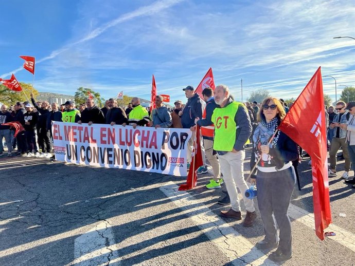 Huelga del metal en Puertollano.