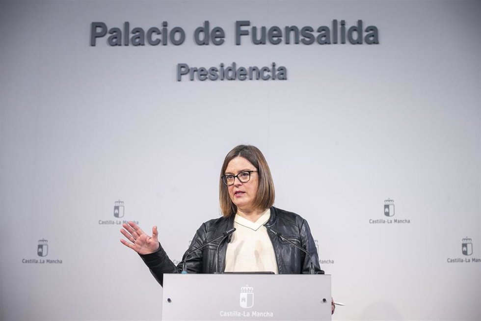 La consejera Portavoz del Gobierno regional, Esther Padilla, ha comparecido en rueda de prensa, en el Palacio de Fuensalida, para dar cuenta de los asuntos tratados en el Consejo de Gobierno