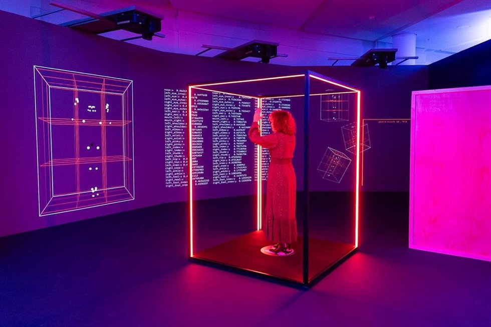 Obra 'Bounding box', dentro de la exposición 'Mundo expandido', en Santiago de Compostela.