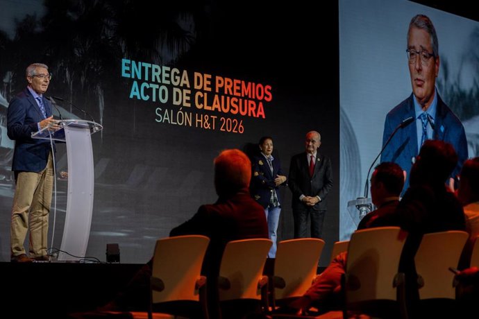 El presidente de la Diputación de Málaga, Francisco Salado, en la clausura de H&T en Fycma.