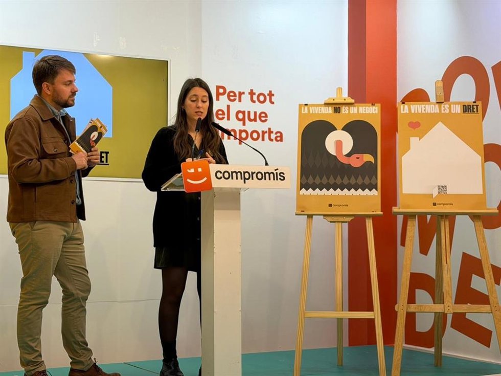 Compromís presenta una campaña informativa con la que quiere sacar "a la calle" sus propuestas en materia de vivienda para que la ciudadanía sea consciente de que existe una "alternativa" a la crisis actual, con iniciativas "valientes"