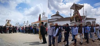 Archivo - Romerias de la Virgen de Luna de Pozoblanco (izda.) y Villanueva de Cordoba (dcha.)