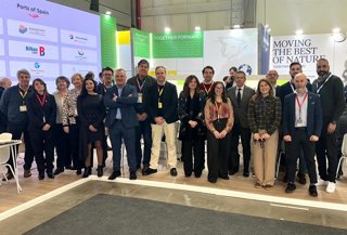 Delegación de empresas de la comunidad portuaria de Algeciras (Cádiz) en Fruit Logística, en Berlín (Alemania).