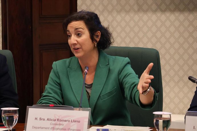La consellera de Economía y Finanzas de la Generalitat, Alícia Romero.