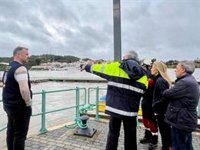 El río Guadiana desborda en Sanlúcar (Huelva) e inunda parte del pantalán