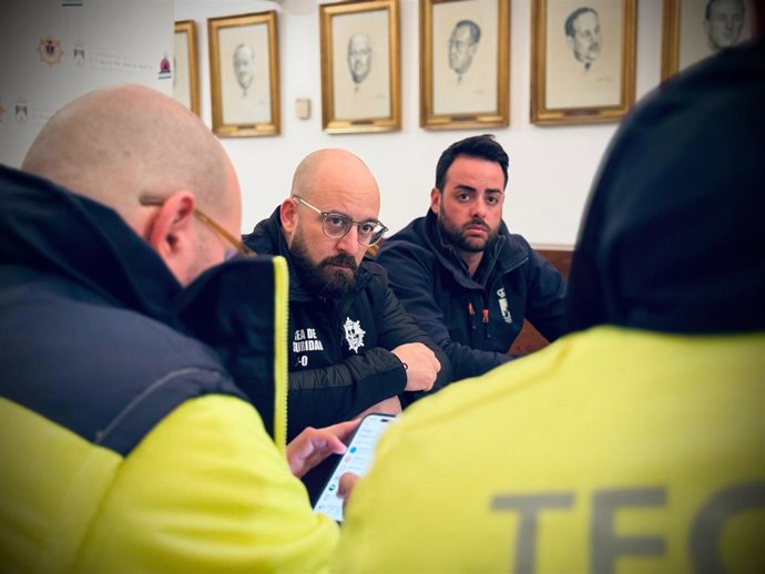 El alcalde de El Puerto de Santa María (Cádiz), Germán Beardo, en la sesión del Centro de Coordinación Operativa Municipal (Cecopal).