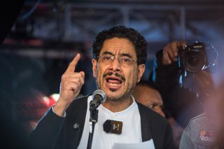 January 20, 2026, Bogota, Bogota D.C, Colombia: Pre-presidential Candidate Ivan Cepeda of the Pacto Historico coalition gives a speech during a rally in Bogota, Colombia, january 20, 2026.