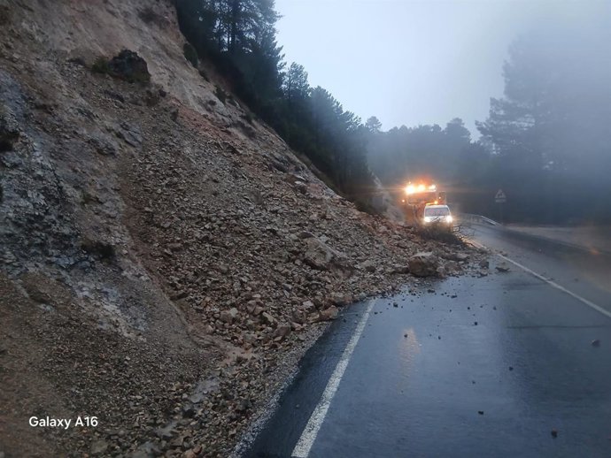 Cortes de tráfico en las carreteras de la Sierra de Alcaraz y Segura.