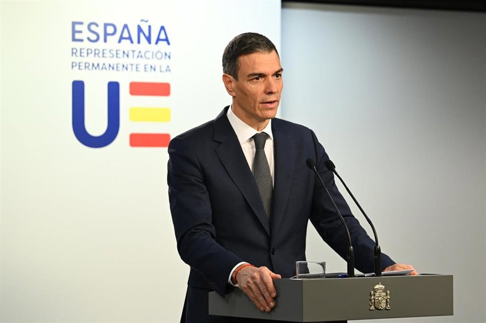 El presidente del Gobierno, Pedro Sánchez,