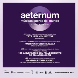 Cartel de la sexta edición del ciclo Aeternum en Málaga.