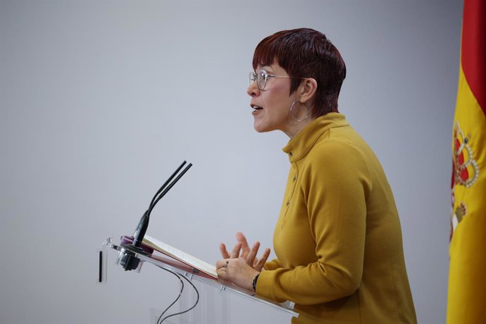 Archivo - Arxiu - La diputada de Compromís, Àgueda Micó, durant una roda de premsa