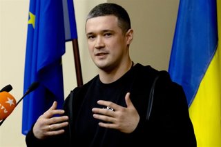 Archivo - El ministro de Defensa ucraniano, Mijailo Fedorov, atiende a medios en una rueda de prensa. 