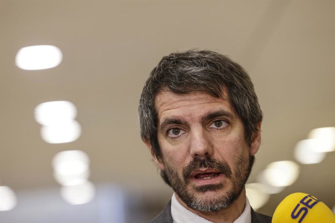 El ministro de Cultura, Ernest Urtasun, durante la presentación del XXXVII Congreso de Librerías València 2026, a 5 de febrero de 2026, en Valencia, Comunidad Valenciana (España).