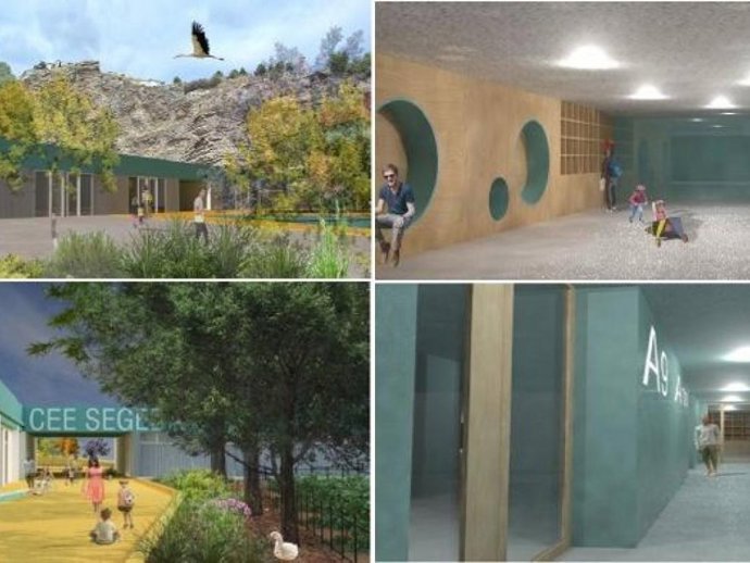 Infografías de la ampliación del CEE Segeda.