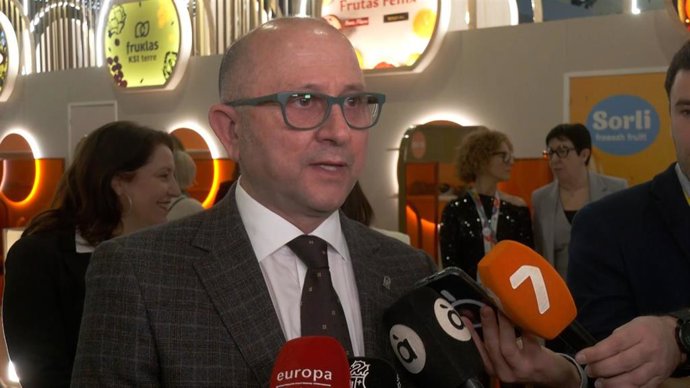 Secretario general de Agricultura, Ganadería y Alimentación, Manuel Gómez, en el marco de Fruit Logística en Berlín.