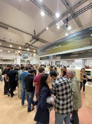 Estand de la DOP Montilla-Moriles en la Barcelona Wine Week.