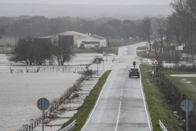 Inundación en La Valmuza, Salamanca